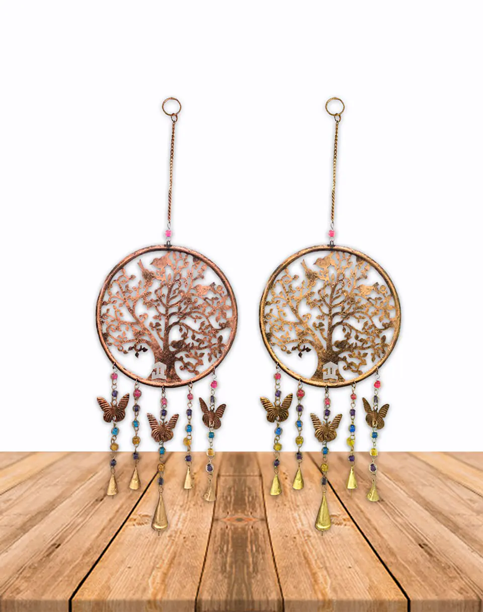 Campana De Viento Arbol y Mariposas 8