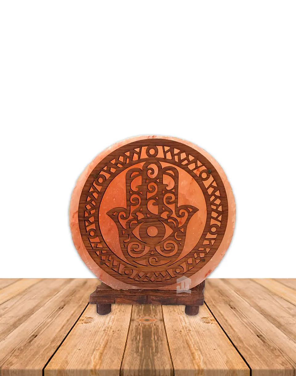 Lampara de Sal Diseño 1 Mano de Fátima  8,5