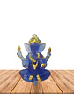 Dios Ganesh Grande Azul Transparente 7