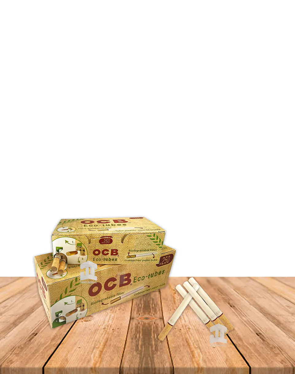 Tubos Ocb  Eco-Tubes Organico x 250 Pack de 4 Display 2