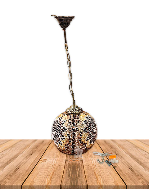 Lámpara Turca de Mosaico Colgante 27,5"   PK250 