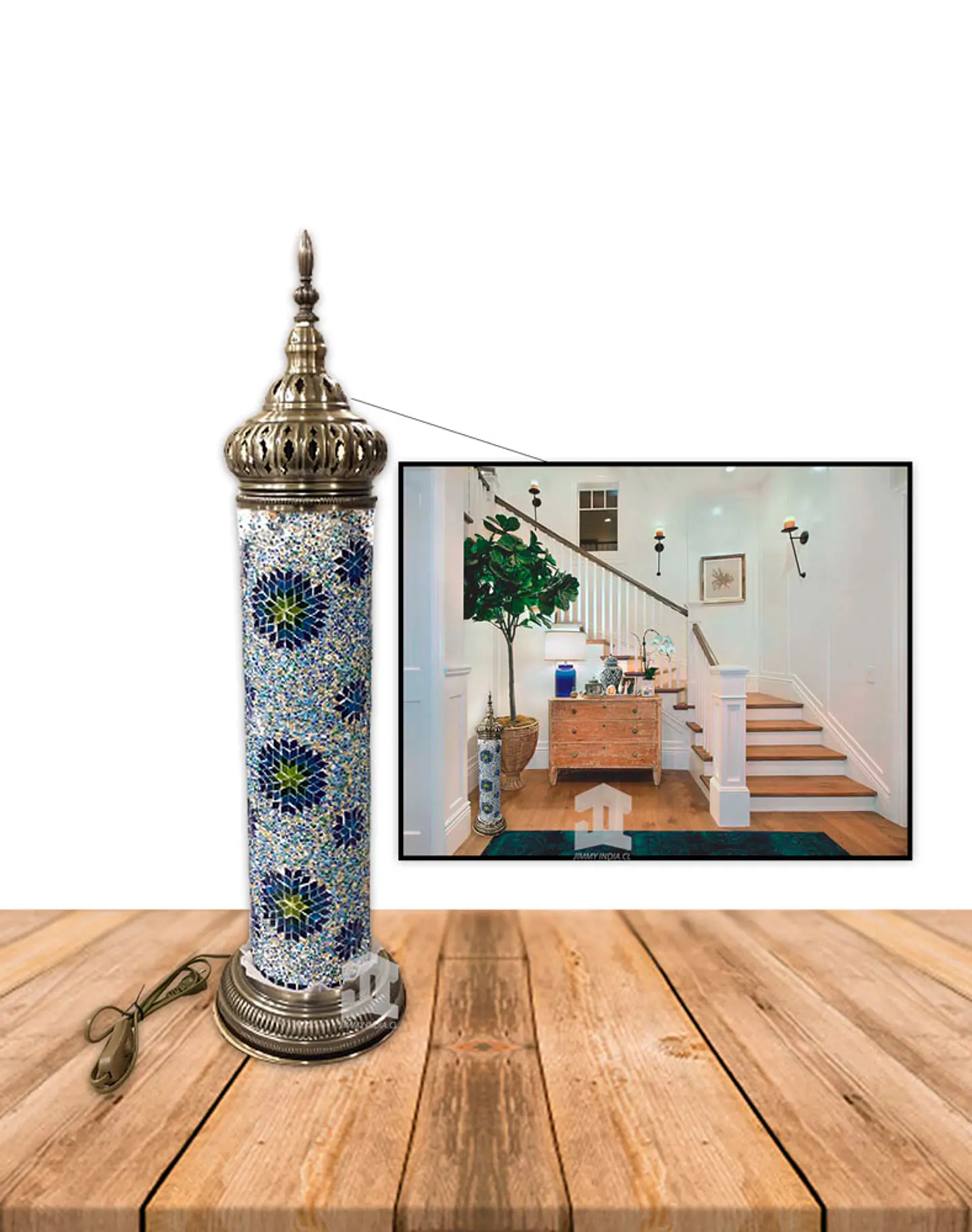 Lámpara de Piso  Turca de Mosaico 30