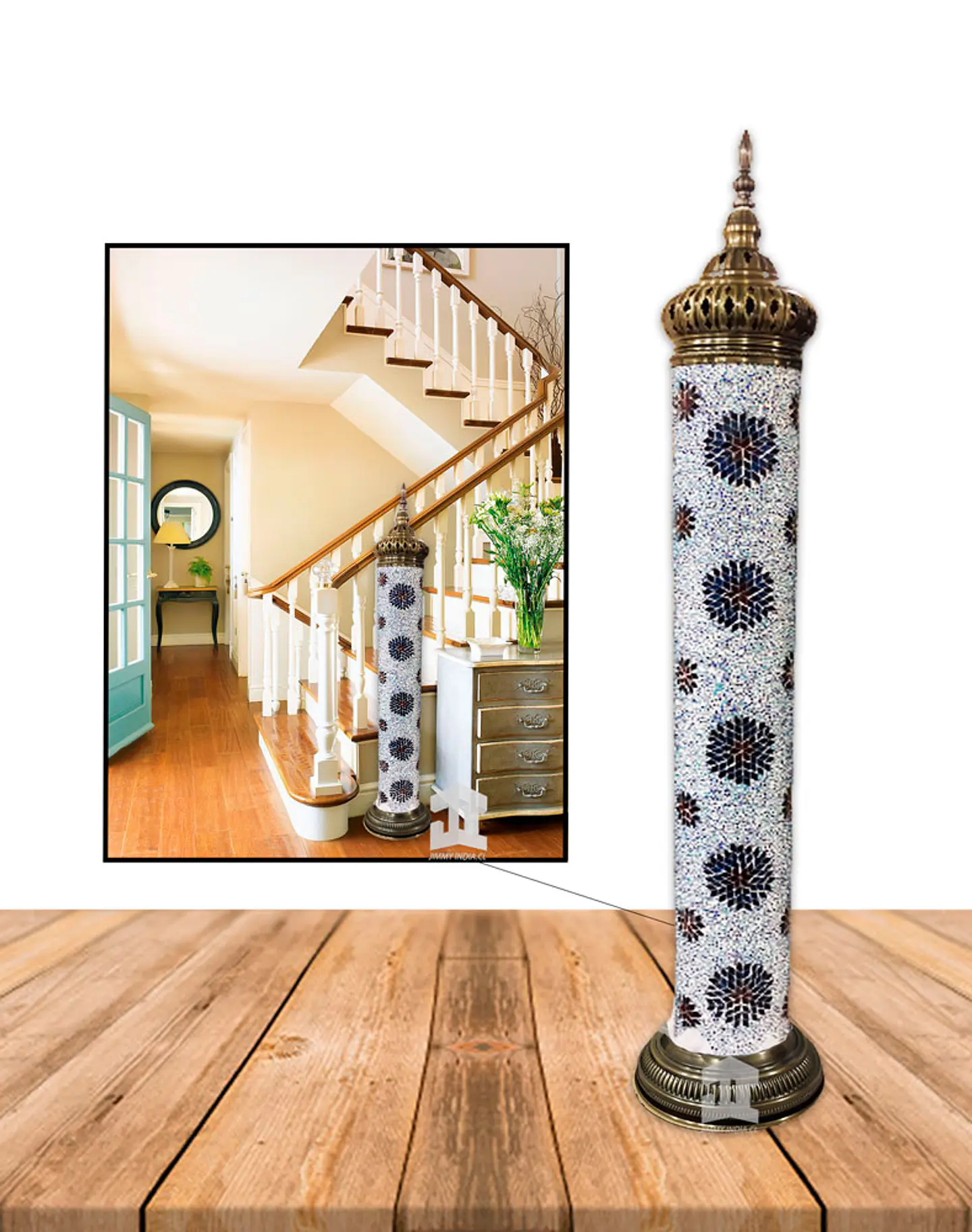 Lámpara de Piso  Turca de Mosaico 45