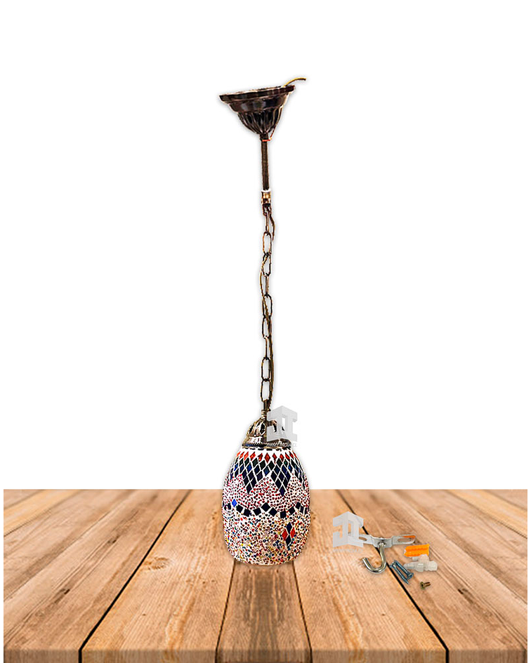 Lámpara Turca de Mosaico Colgante 25,5"   HG01-F