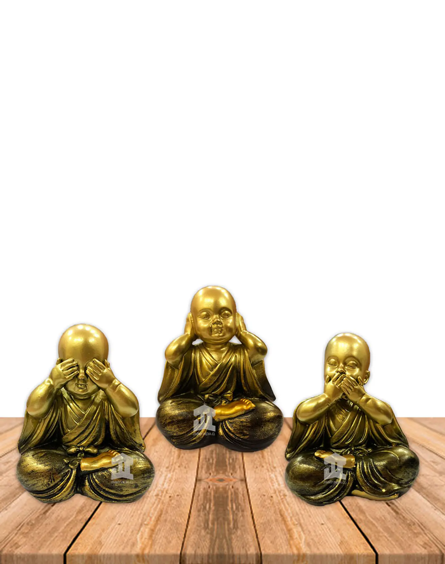 Figura Buda  Ciego, Sordo y Mudo, Poliresina 5