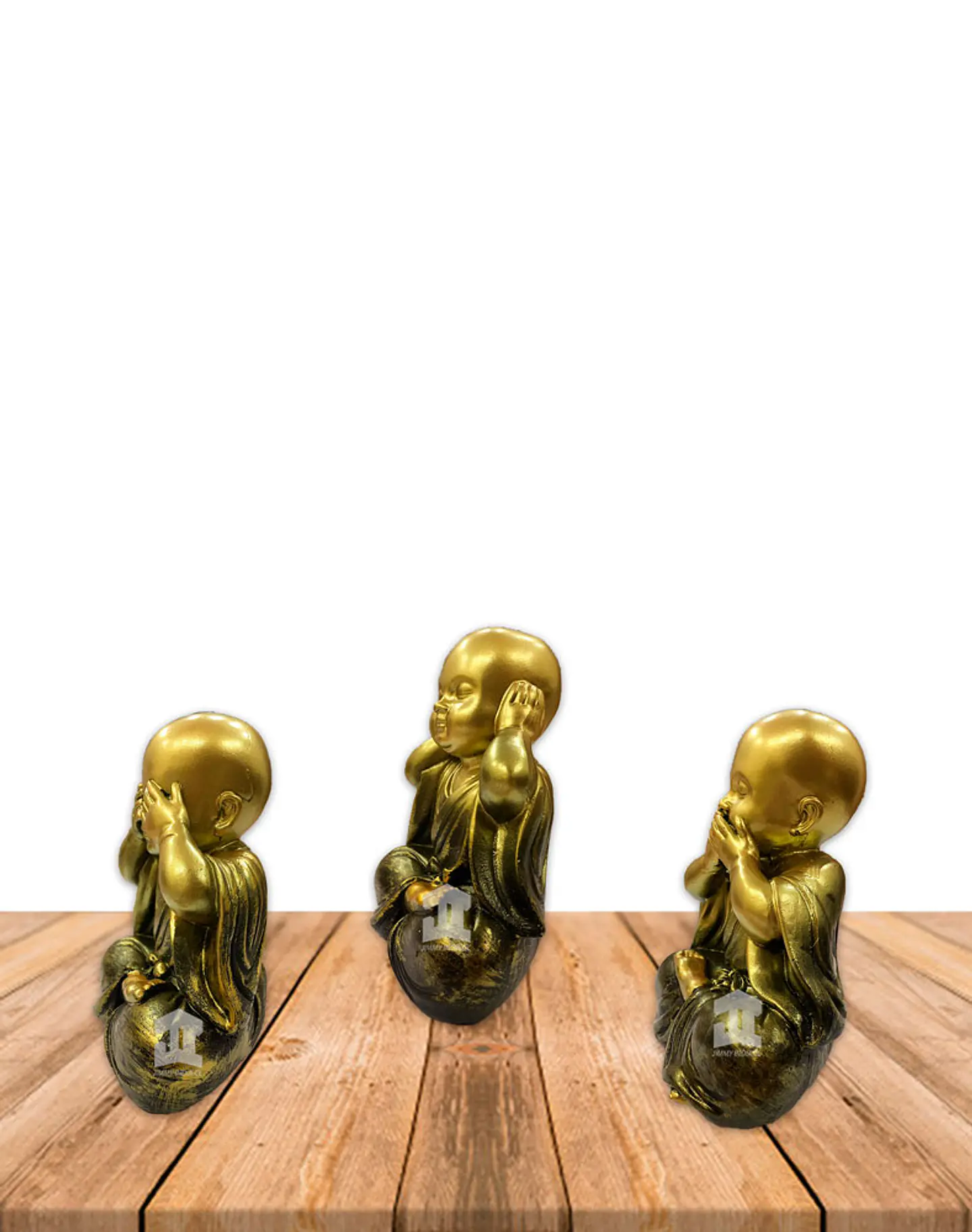 Figura Buda  Ciego, Sordo y Mudo, Poliresina 5