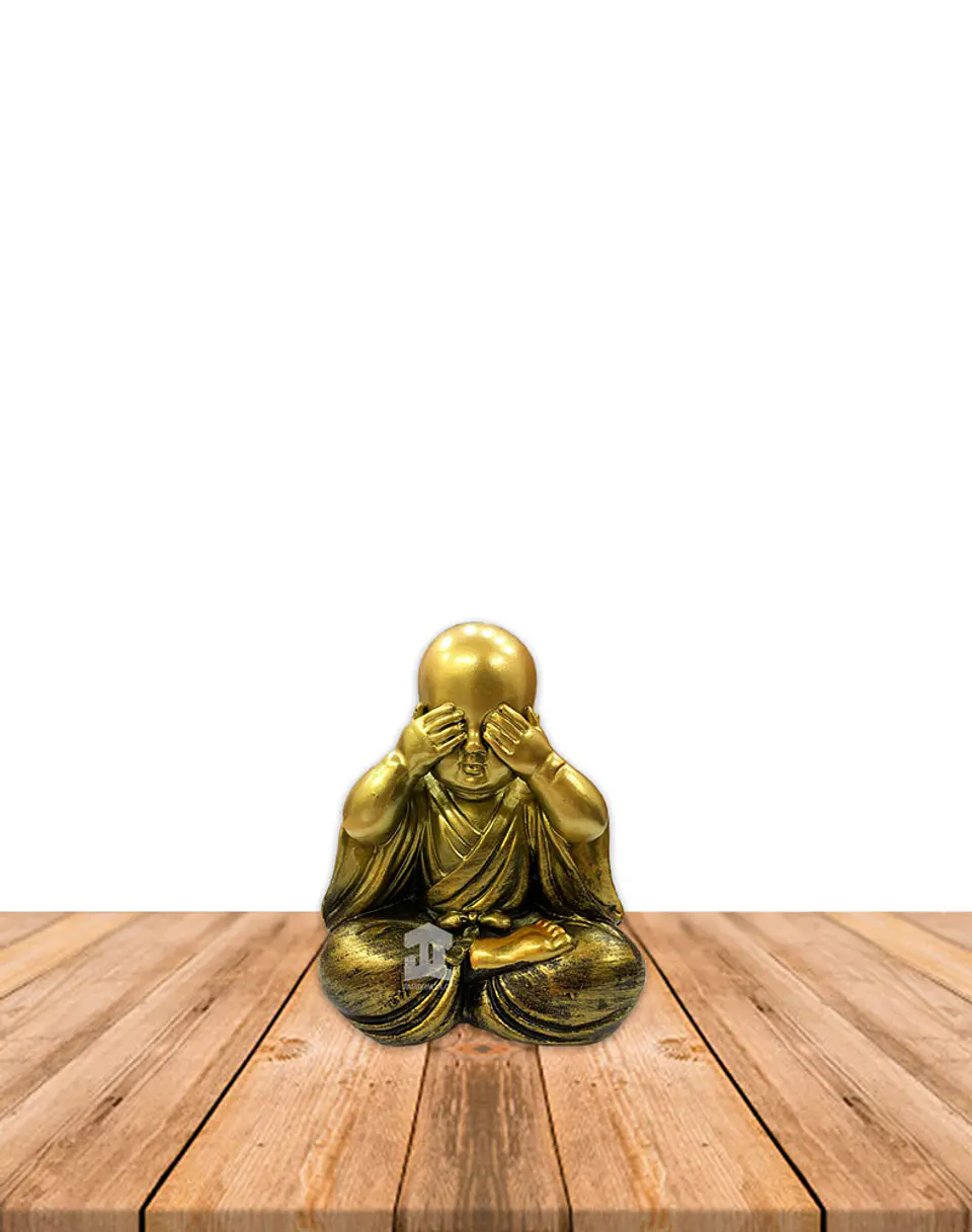 Figura Buda  Ciego, Sordo y Mudo, Poliresina 5