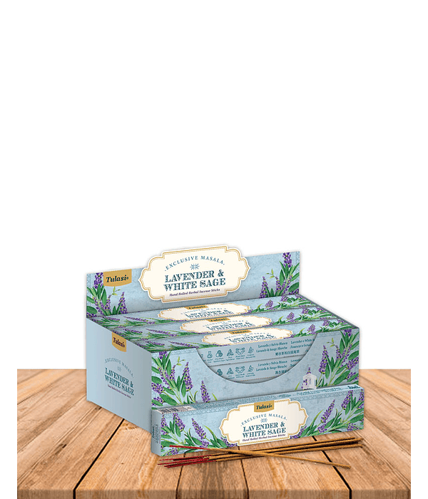 Incienso Tulasi Masala Lavanda & Salvia Blanca
