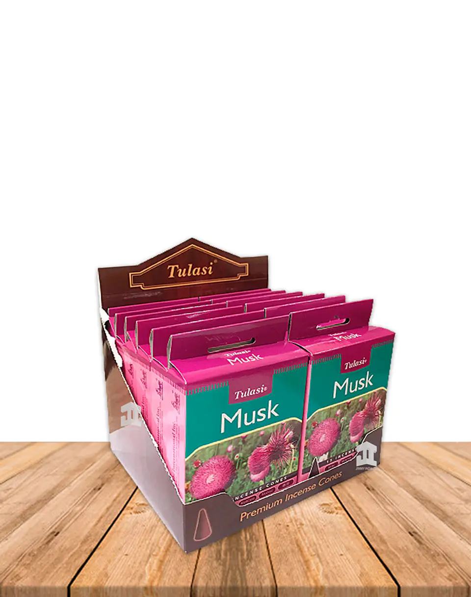 Incienso Tulasi Cono Musk 1