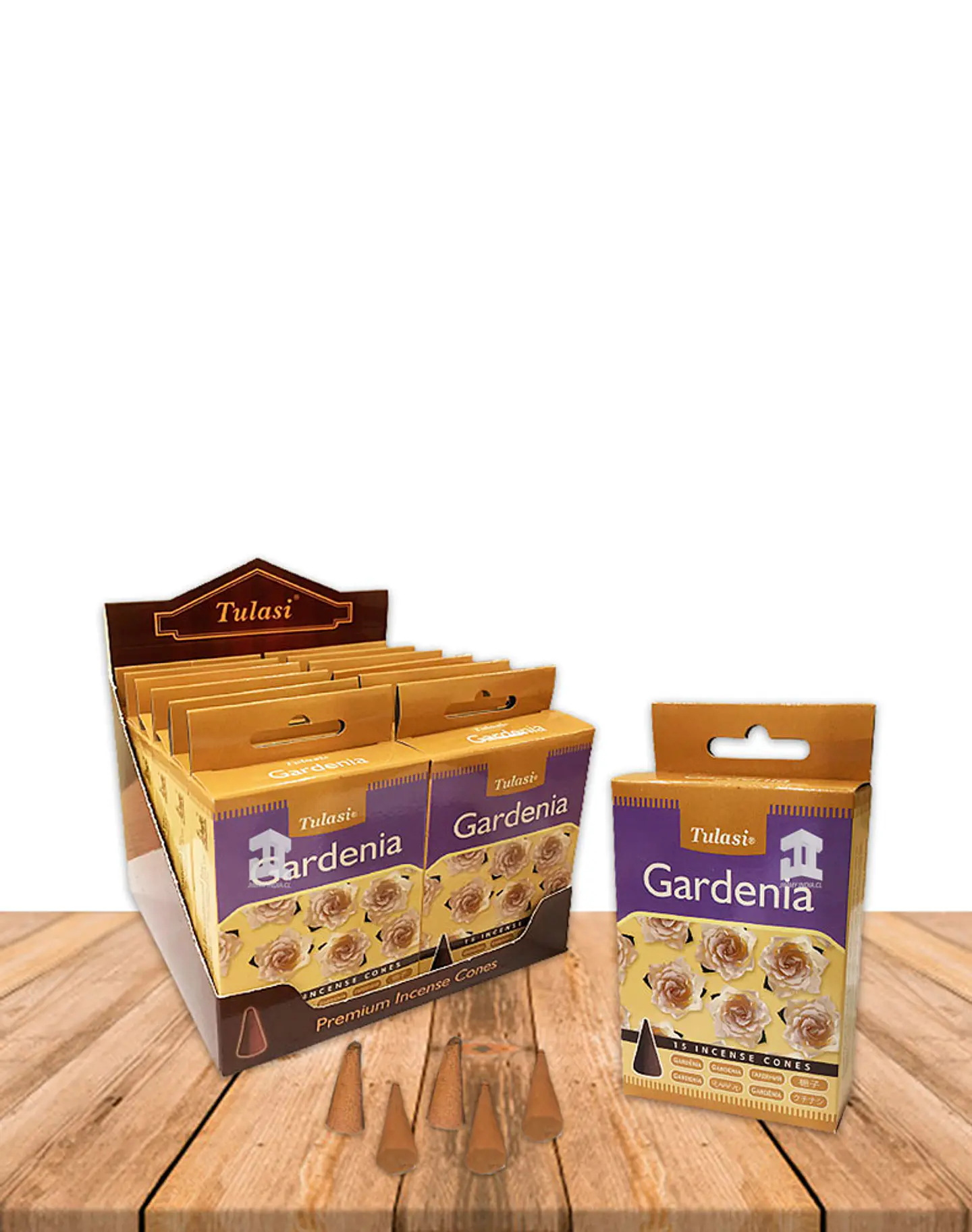 Incienso Tulasi Cono Gardenia  2