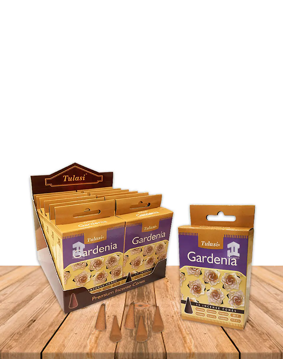 Incienso Tulasi Cono Gardenia  2