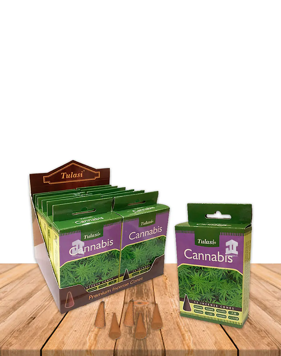 Incienso Tulasi Cono Cannabis 2