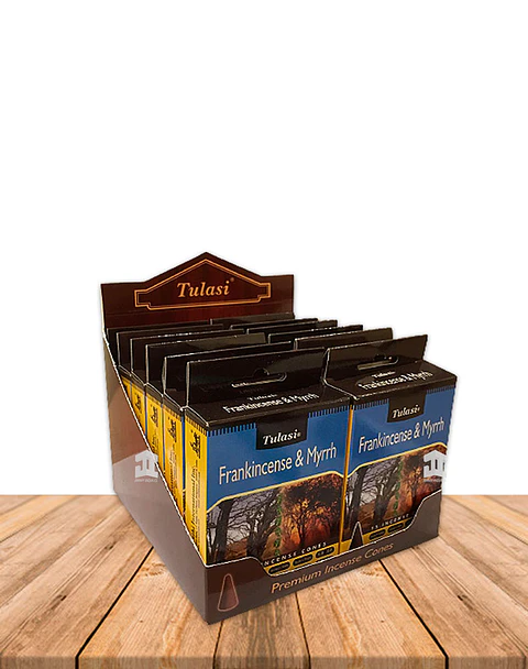 Incienso Tulasi Cono Frankincense & Mirra