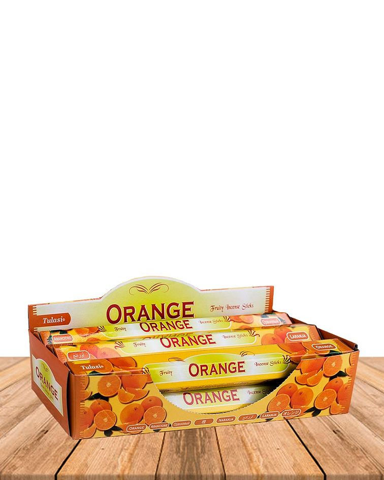 Incienso Tulasi Hexagonal Variedad Frutal Naranja