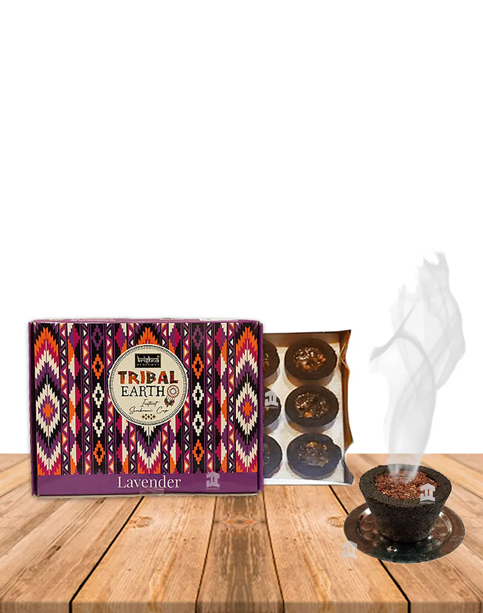 Resina Natural  Krishna Tribal Earth  Copa  Lavanda 1