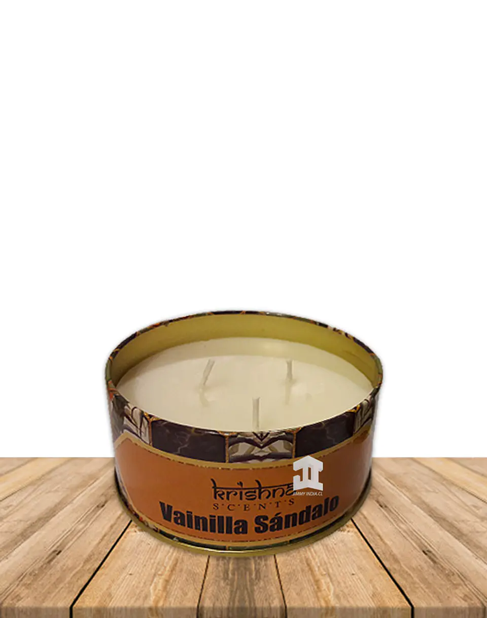 Vela triple mecha aroma Vainilla Sándalo 2