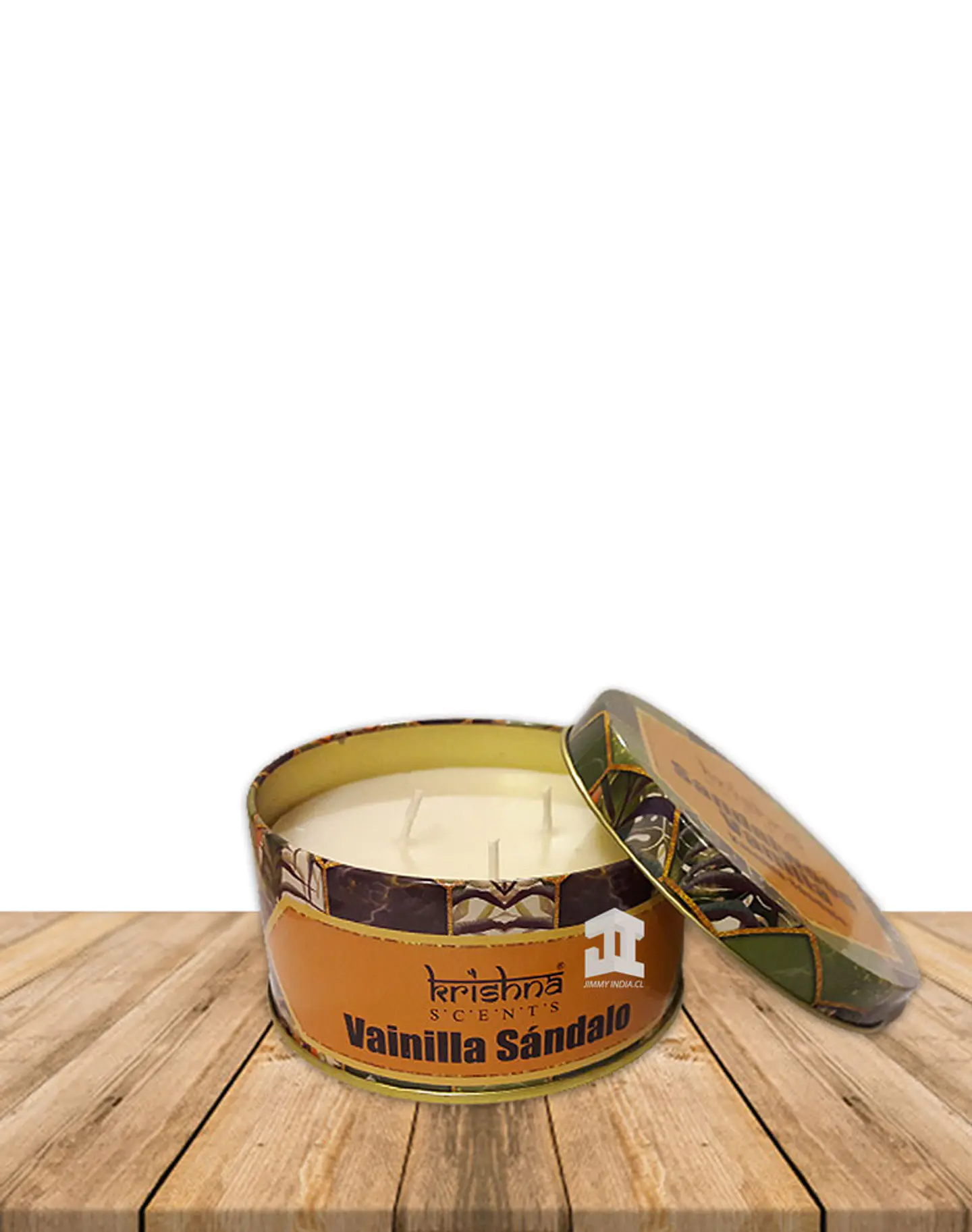 Vela triple mecha aroma Vainilla Sándalo 1