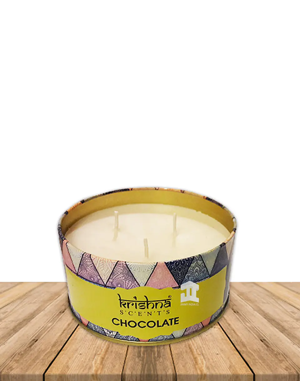 Vela triple mecha aroma Chocolate 3