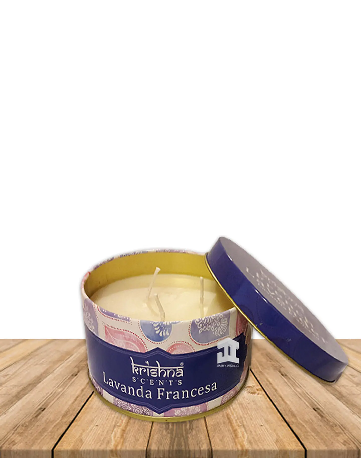 Vela triple mecha aroma Lavanda Francesa 1