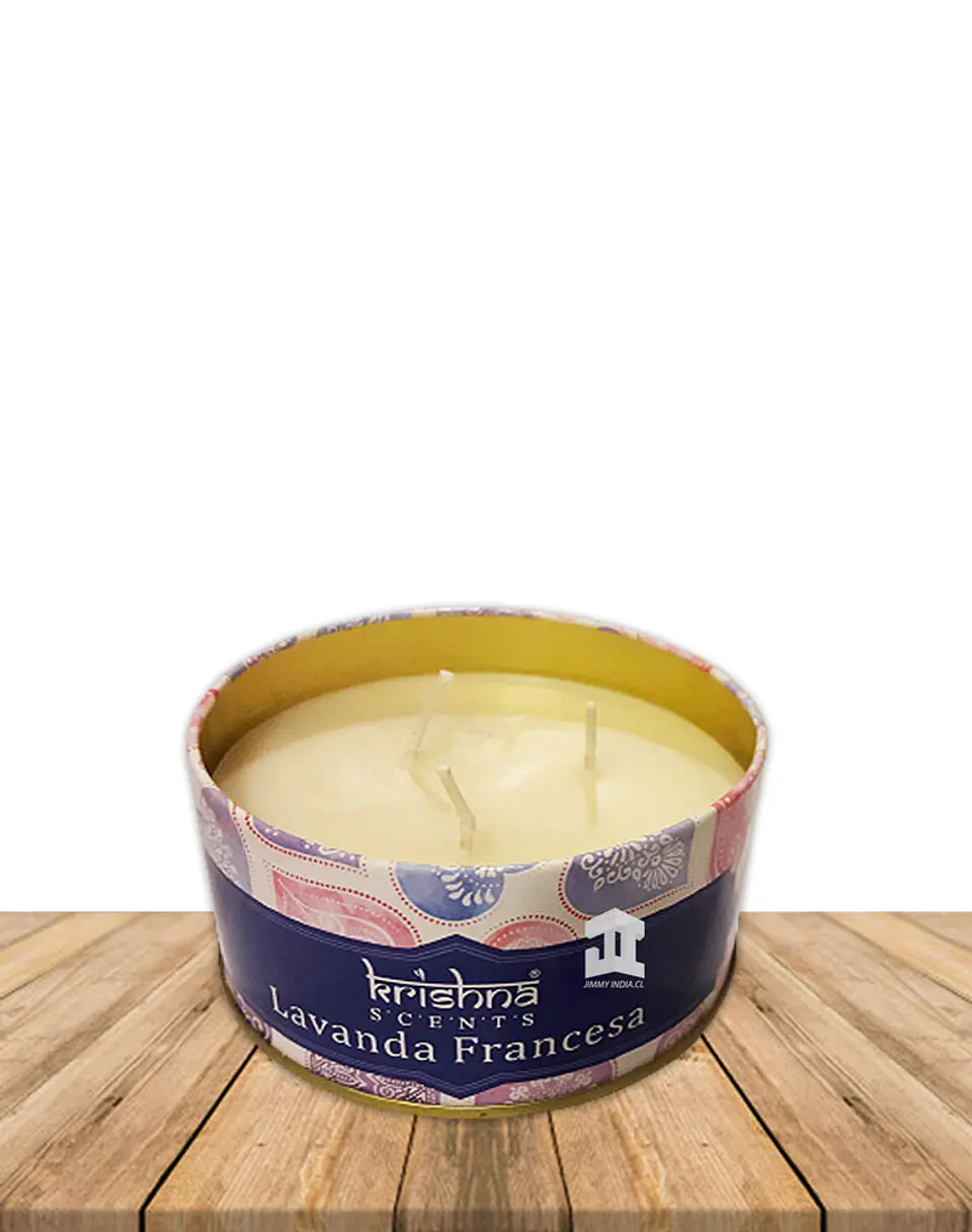 Vela triple mecha aroma Lavanda Francesa 3