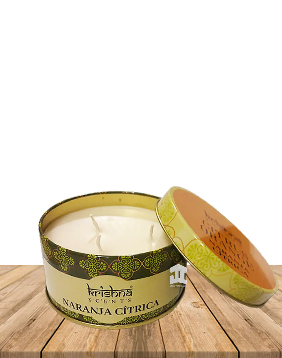 Vela triple mecha aroma Naranja 1