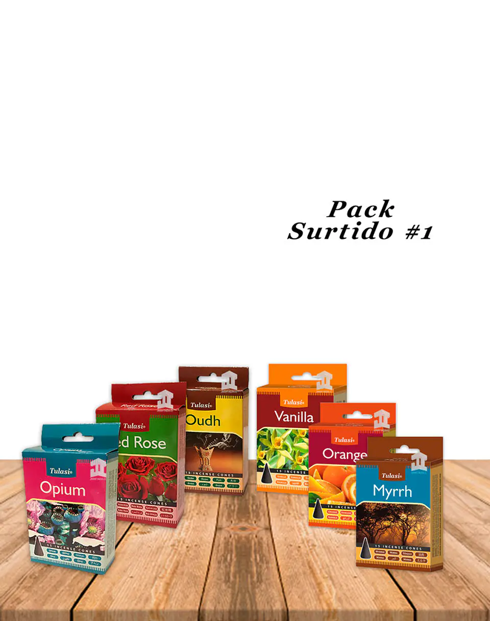 Incienso Tulasi Cono  Pack Aromas Surtidos  1