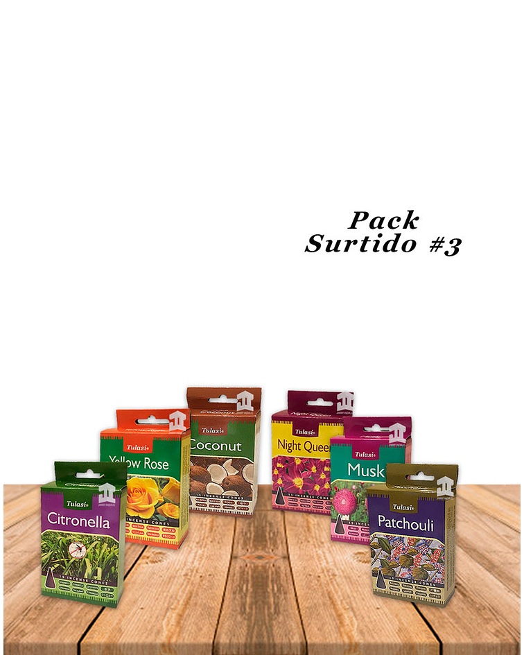 Incienso Tulasi Cono  Pack Aromas Surtidos 