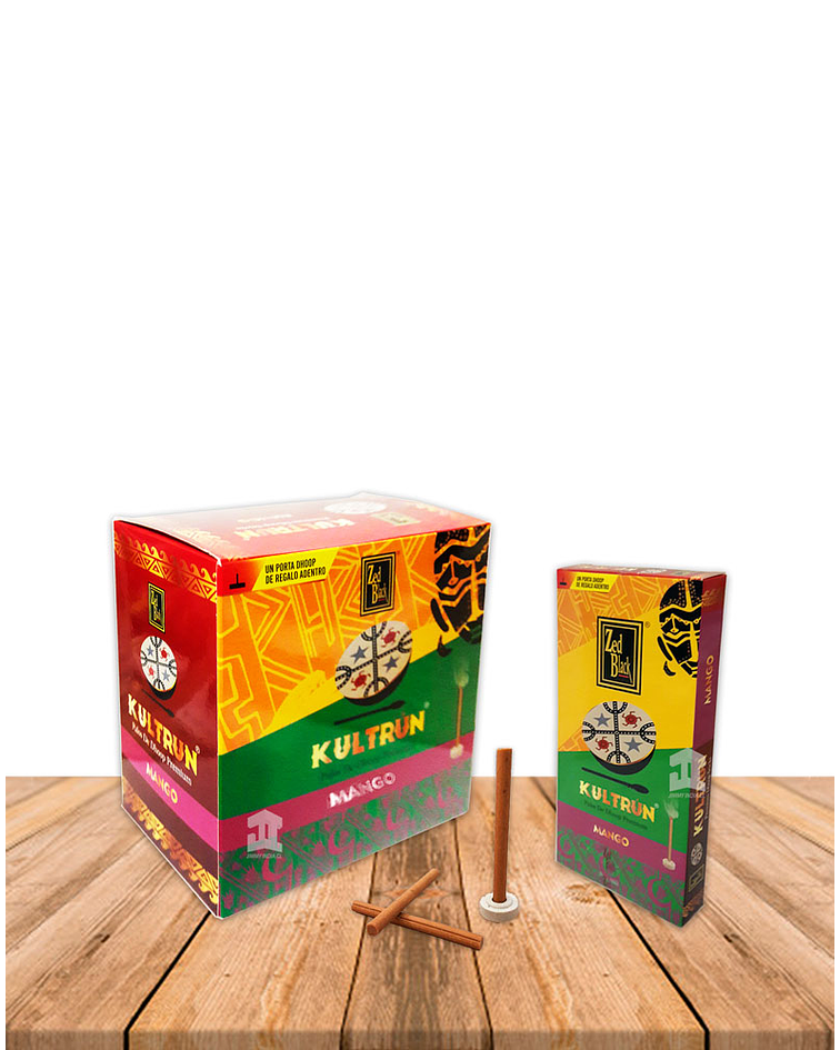 Incienso Zed Black Kultrún  Dhoop 30gr Mango