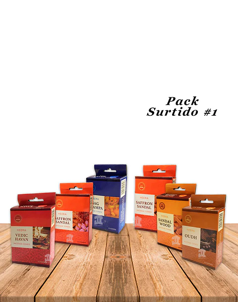 Incienso Heera Cono Pack Aromas Surtidos