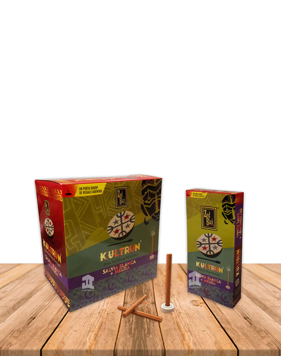 Incienso Kultrún Dhoop 30gr Salvia Blanca + Melisa 2