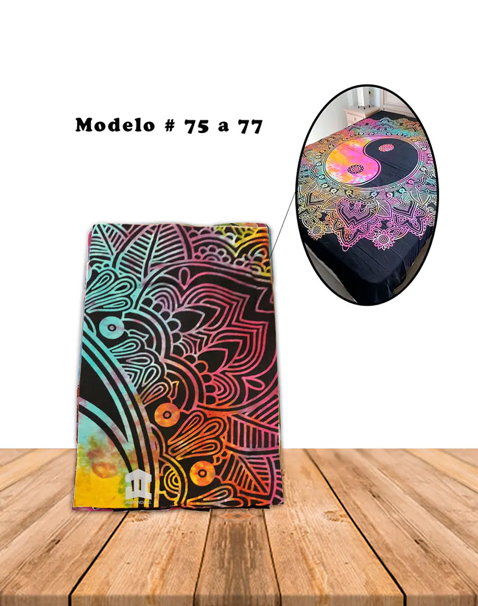 Cubrecama De Algodon Con Diseño # 75 a 77 1