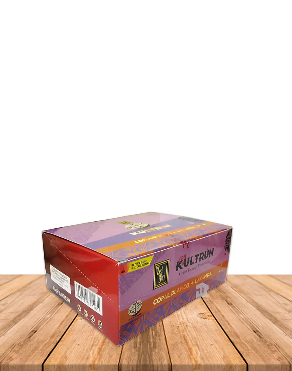 Incienso Zed Black Kultrún Cono Copal Blanco + Lavanda 1