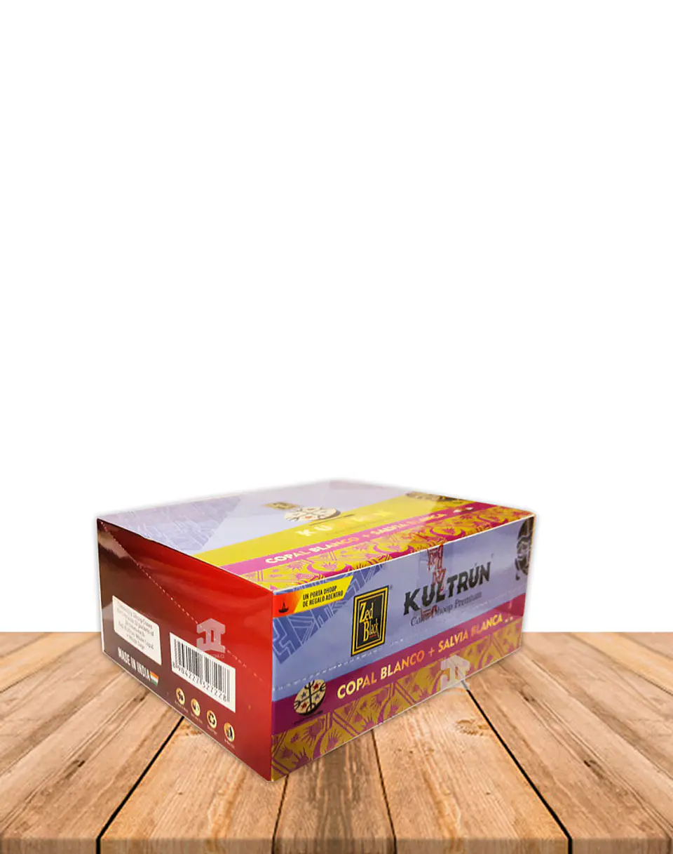 Incienso Zed Black Kultrún Cono Copal Blanco + Salvia Blanca  1