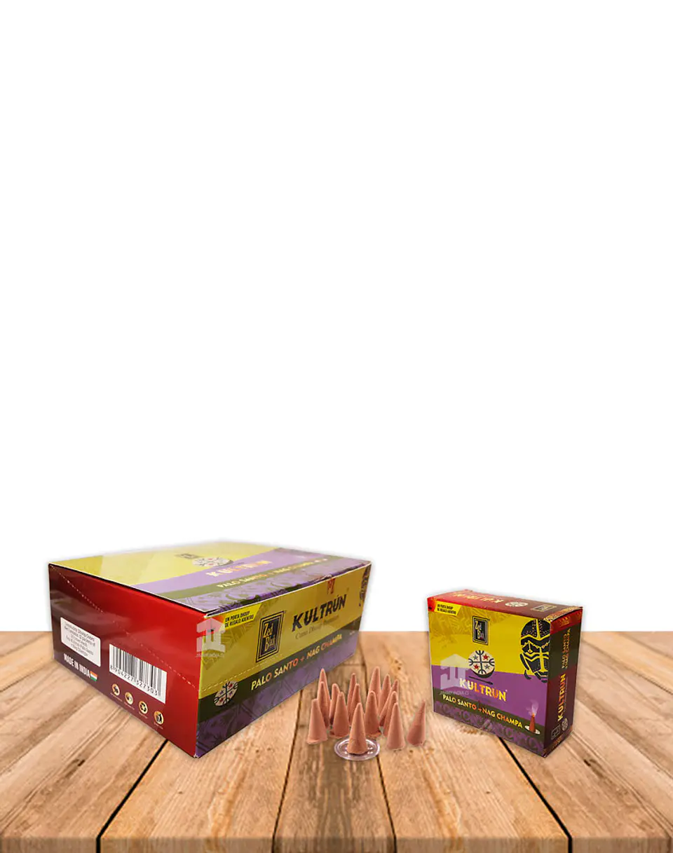 Incienso Zed Black Kultrún Cono Palo Santo + Nag Champa 2