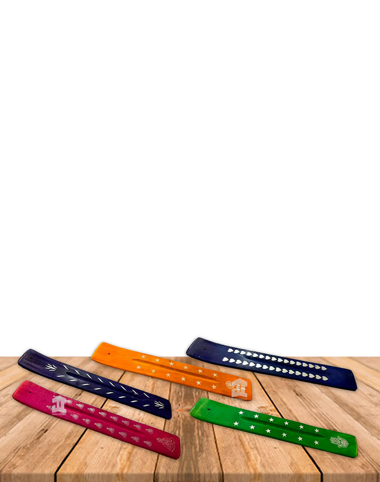 Tabla Porta Incienso Madera Colores Surtidos  1