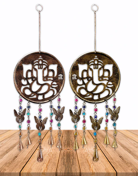 Campana De Viento Ganesh 3 Mariposas 10"  VDQ20-142