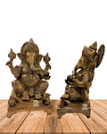 Dios Ganesh Grande en Bronce   10" VDQ21-210 1043