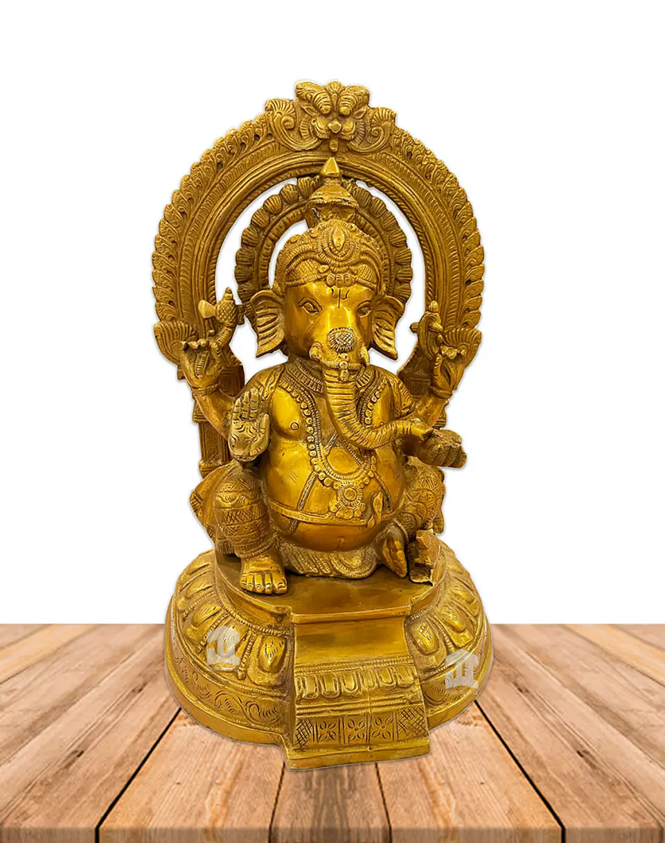 Dios Ganesh Grande con Arco   11,5