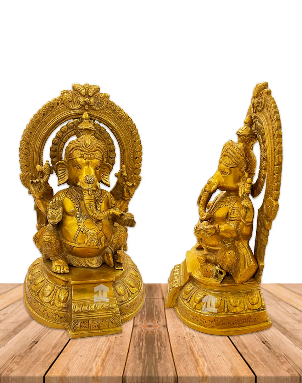 Dios Ganesh Grande con Arco   11,5