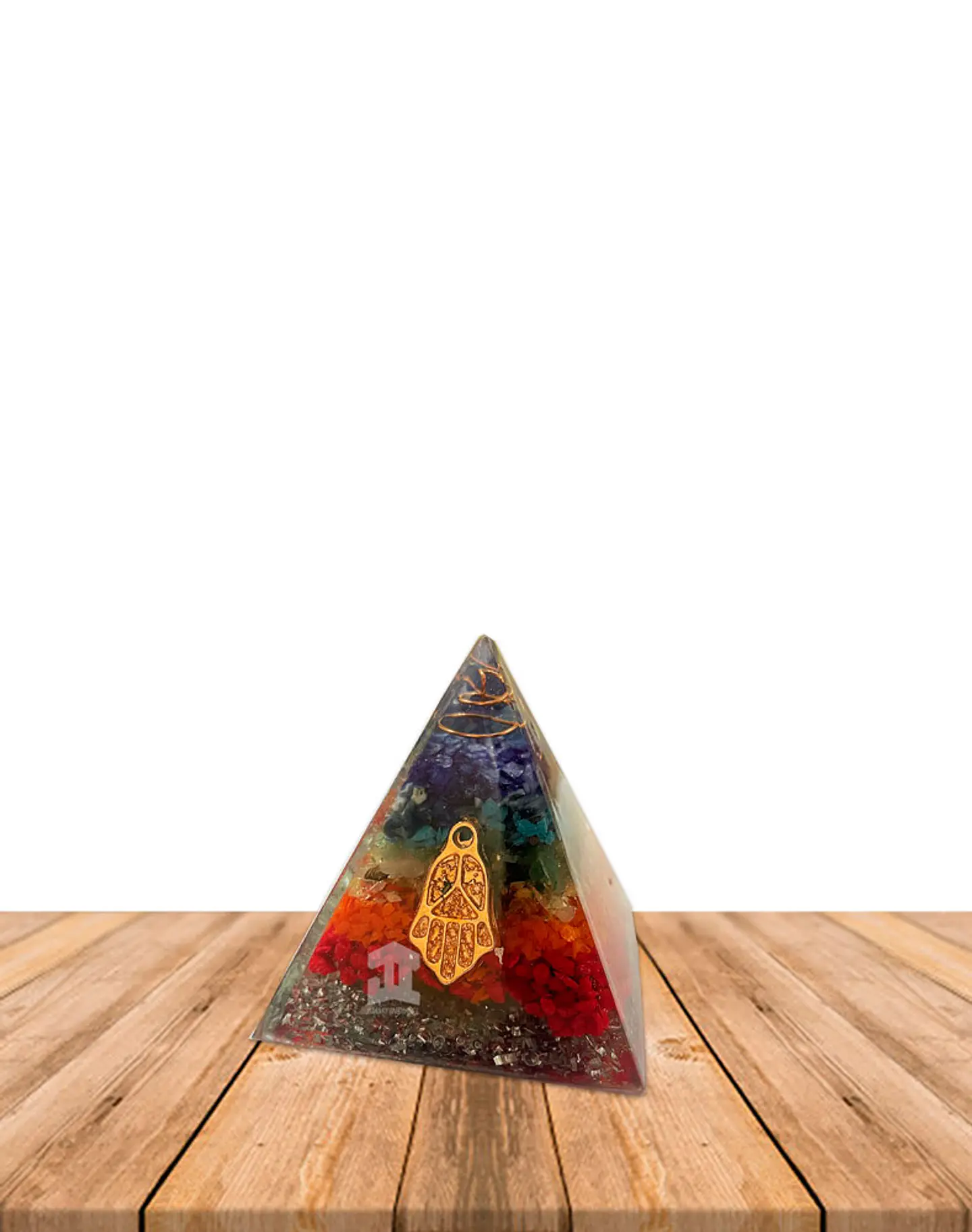 Pirámide de Resina (Orgonita)  6x6 cm  7