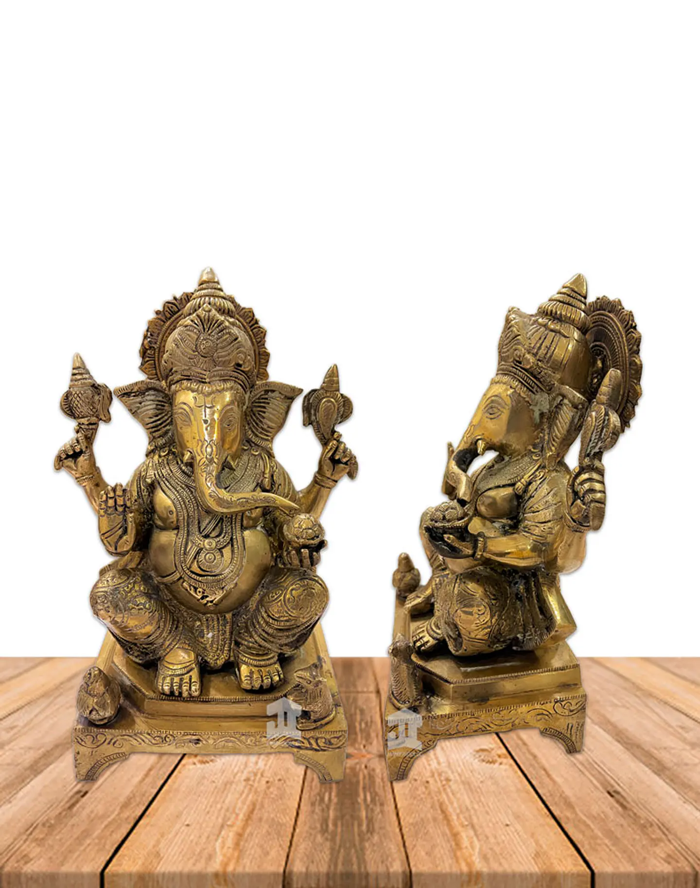 Ganesh con Base en Bronce 10,5