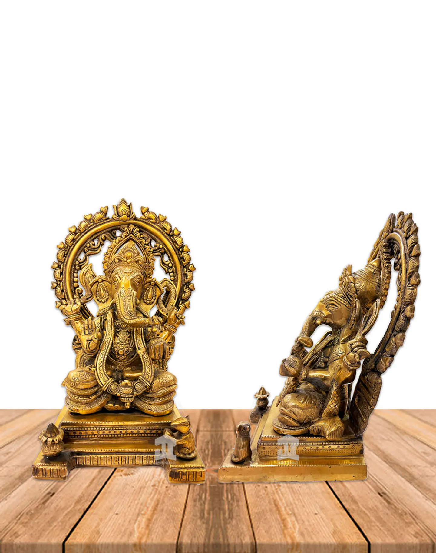 Ganesh con Base en Bronce 12