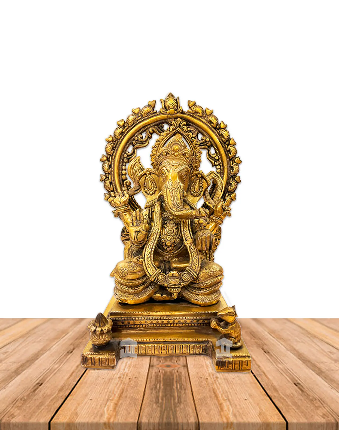 Ganesh con Base en Bronce 12