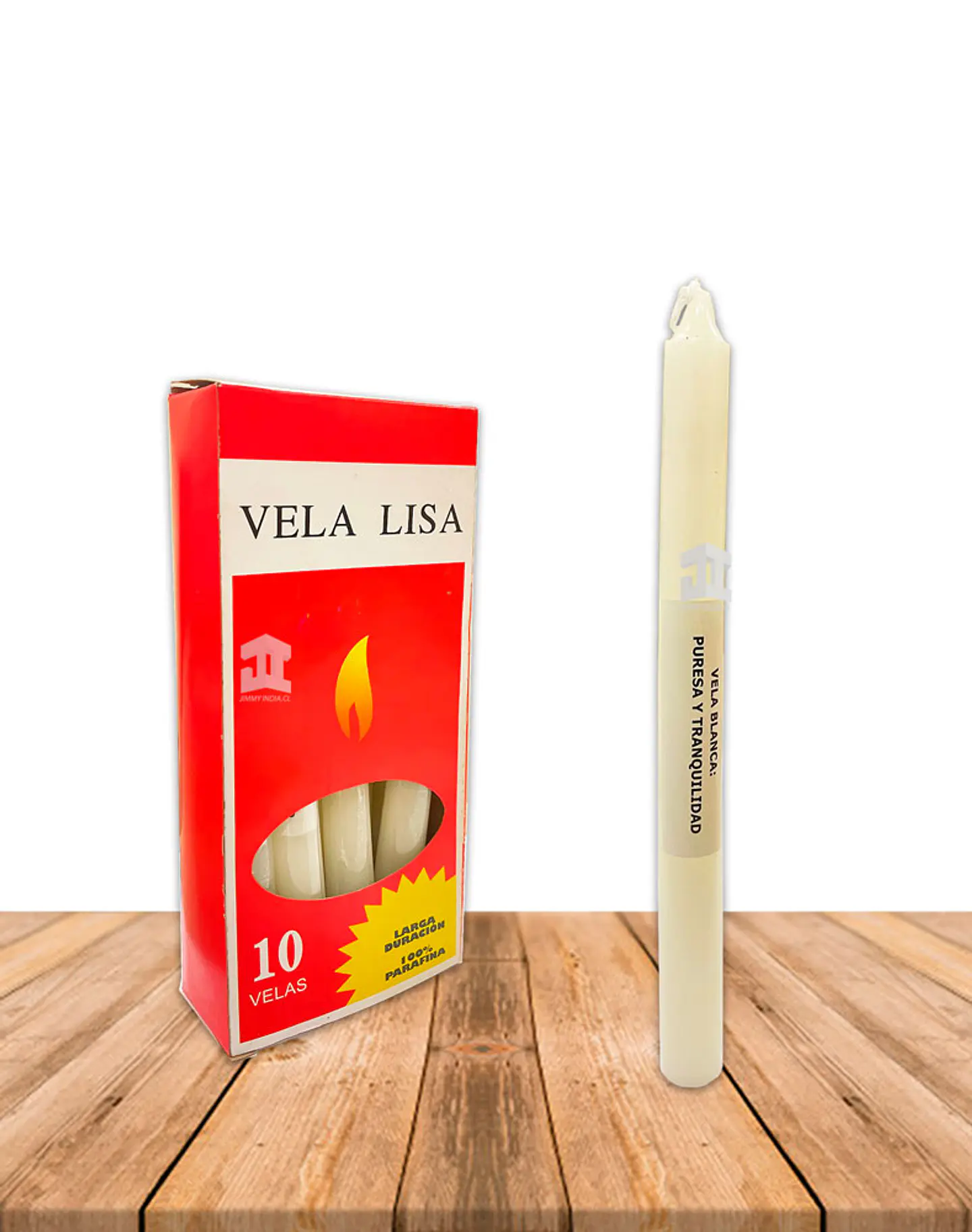 Vela Lisa Esotérica Color Blanco  1
