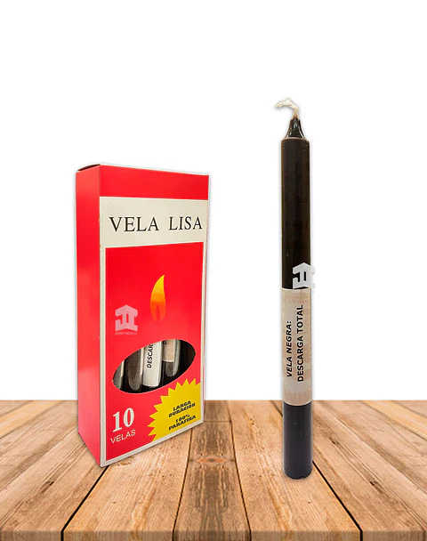 Vela Lisa Esotérica Color Negro
