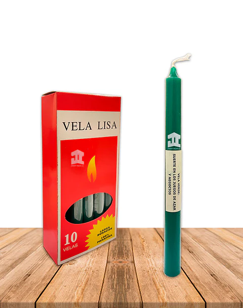 Vela Lisa Esotérica Color Verde