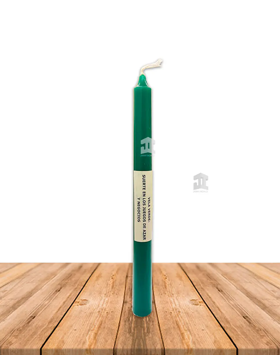 Vela Lisa Esotérica Color Verde 2