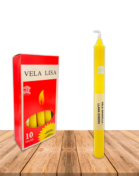 Vela Lisa Esotérica Color Amarillo