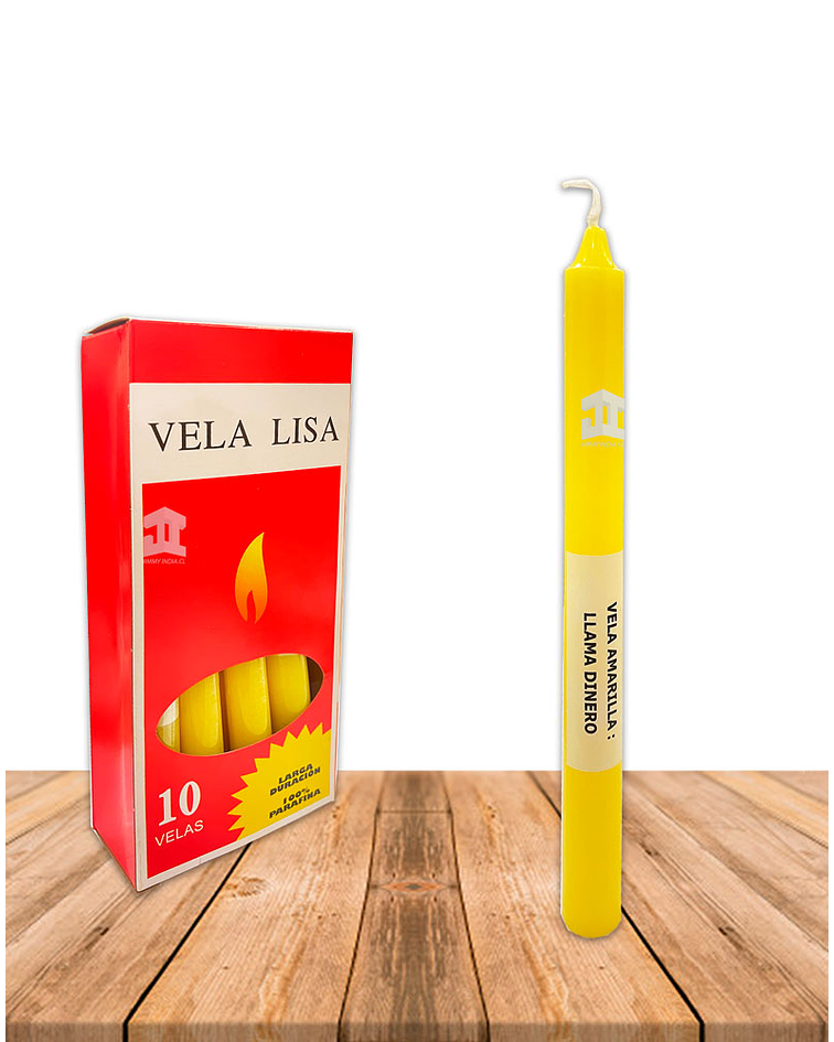 Vela Lisa y Esotéricas Vela Amarilla