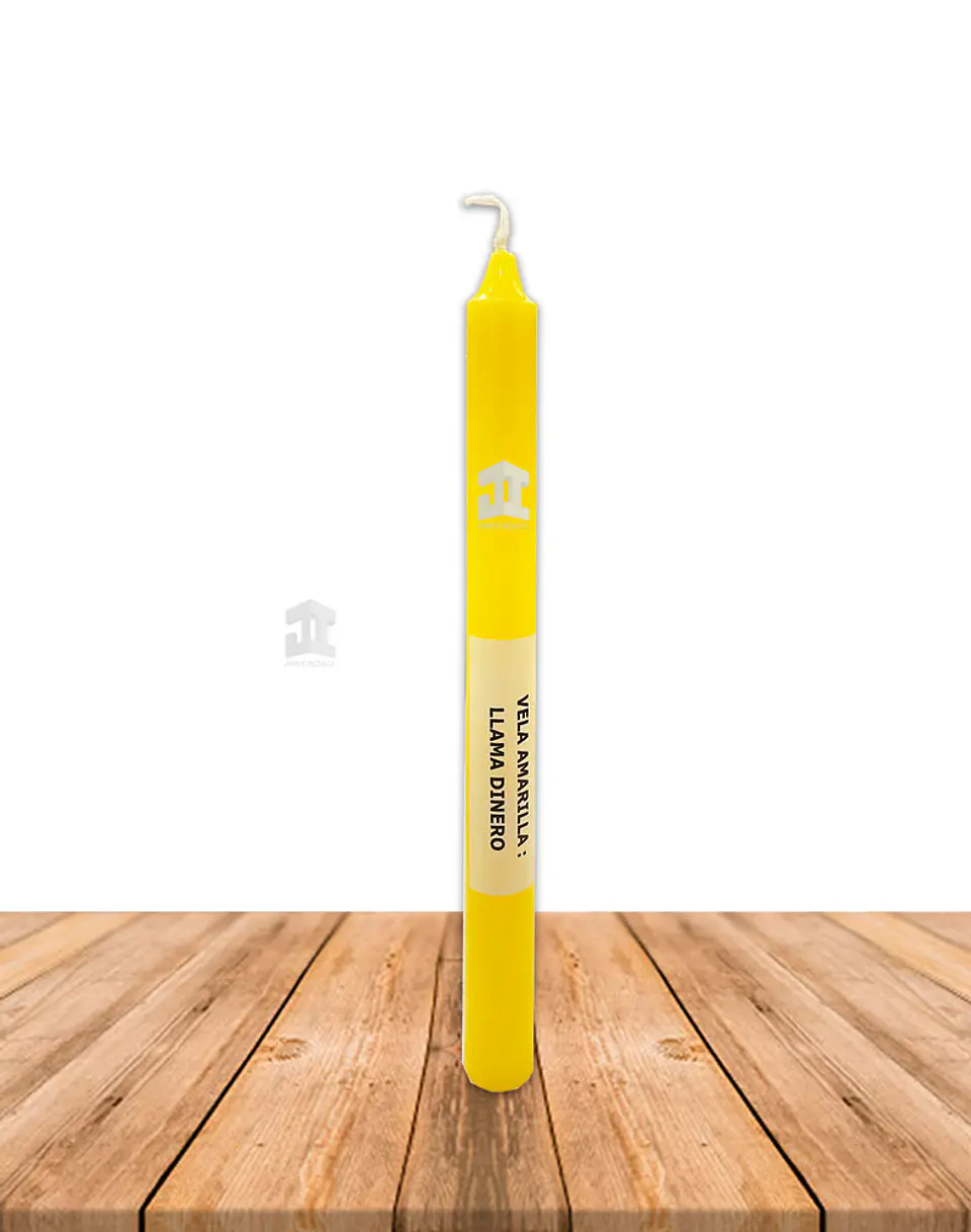 Vela Lisa Esotérica Color Amarillo 2